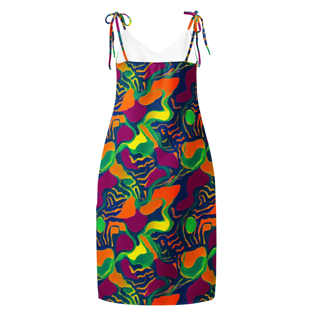 Magma Garden on Slip Dress — Back