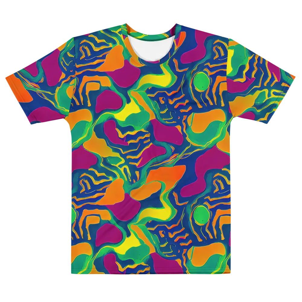 Magma Garden on Men's Cotton Crew Neck T-Shirt — Front