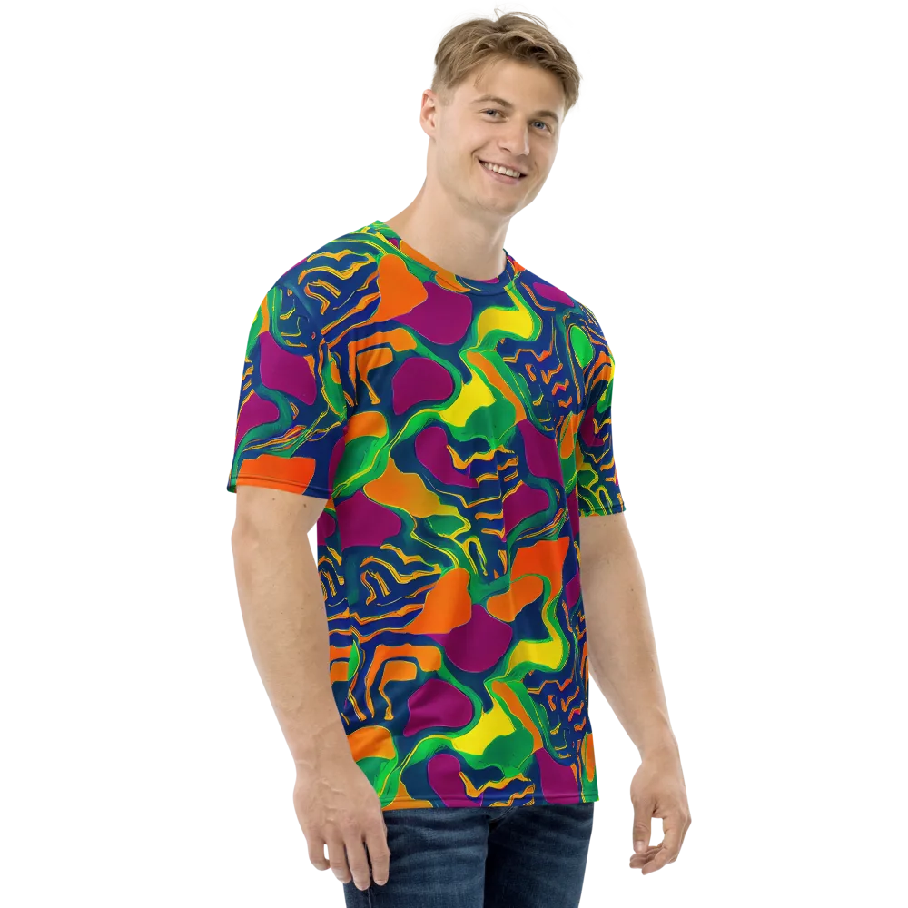 Magma Garden on Men's Crew Neck T-Shirt — Right