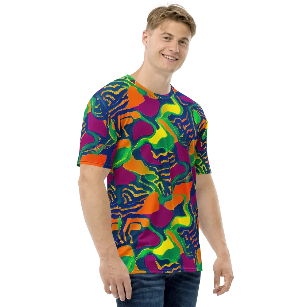 Magma Garden on Men's Crew Neck T-Shirt — Right