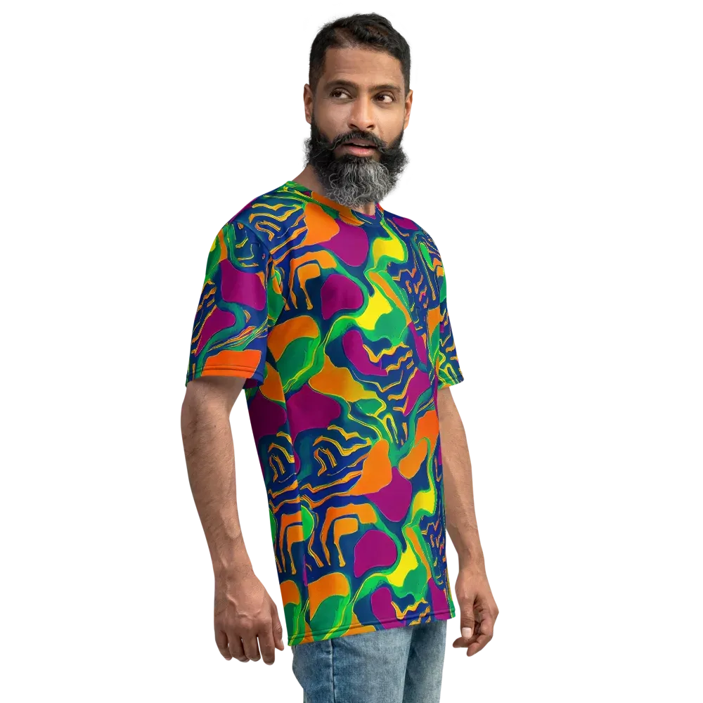 Magma Garden on Men's Crew Neck T-Shirt — Right