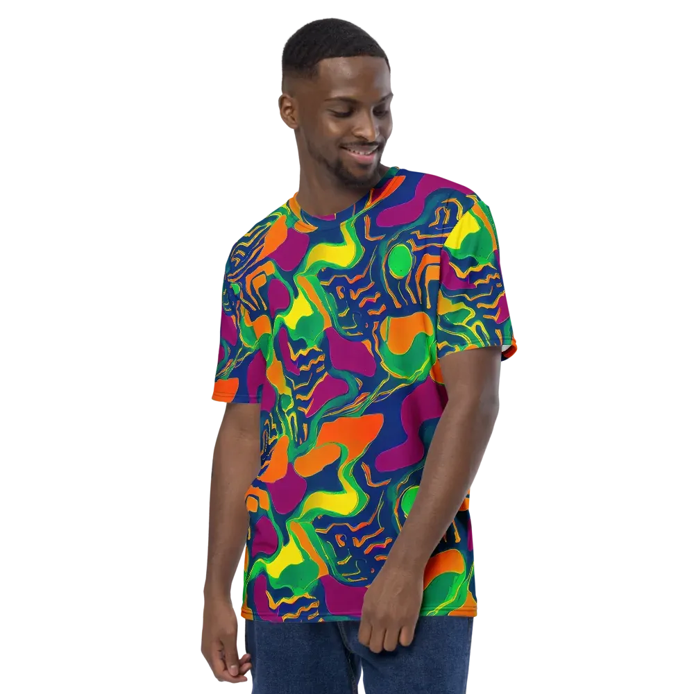 Magma Garden on Men's Crew Neck T-Shirt — Left