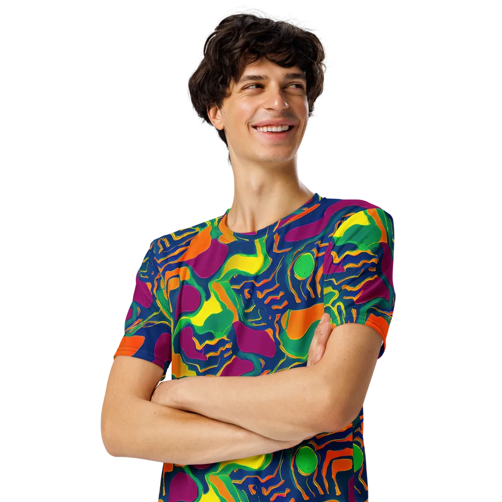 Magma Garden on Men's Crew Neck T-Shirt — Left Front