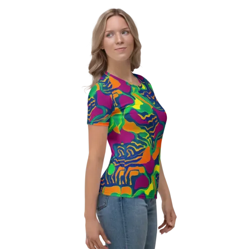 Magma Garden on a Women's Crew Neck T-Shirt