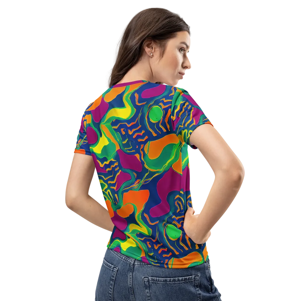 Magma Garden on Women's Crew Neck T-Shirt — Back