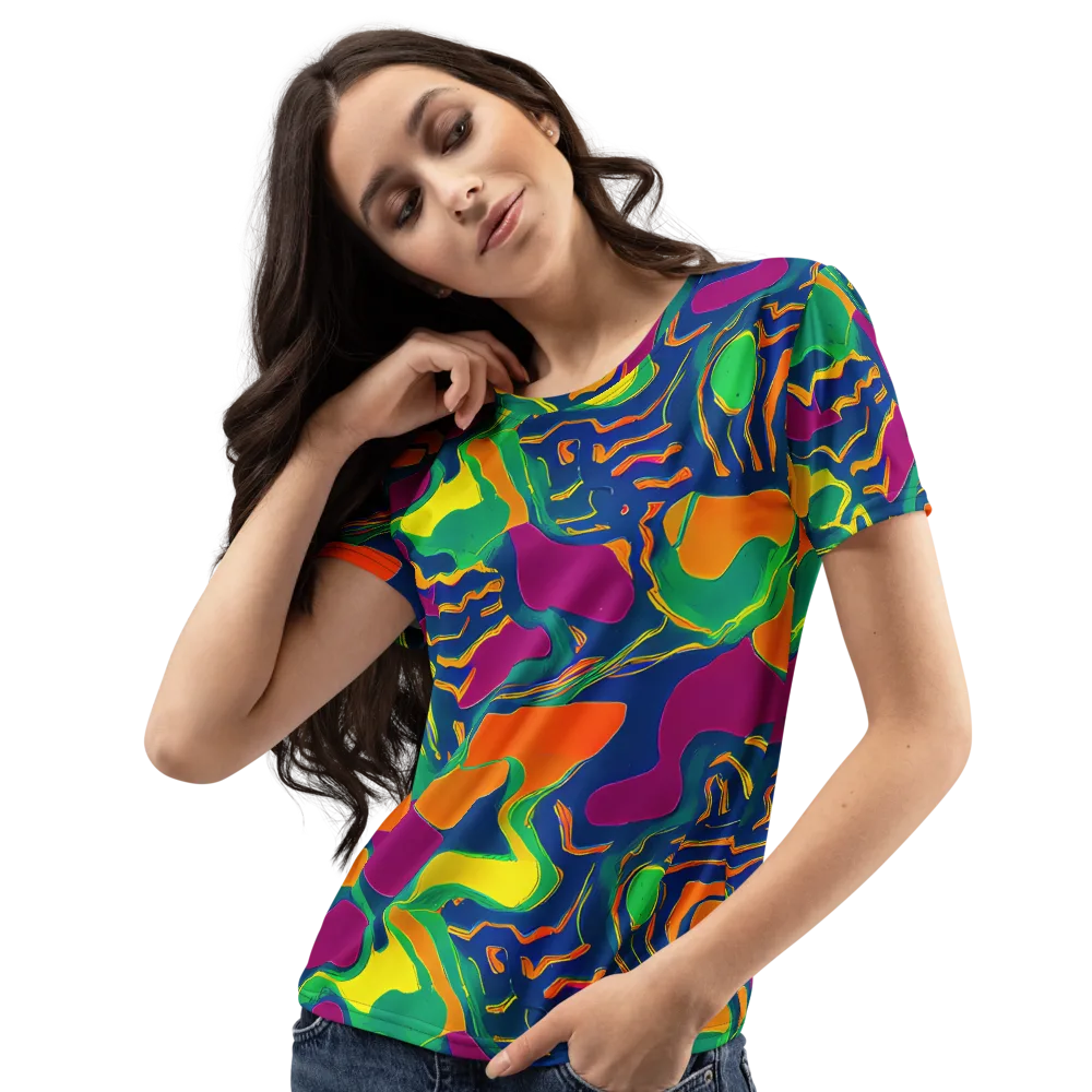 Magma Garden on Women's Crew Neck T-Shirt — Left Front