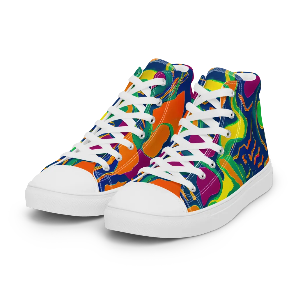 Magma Garden on Women's High Top Canvas Shoes — Left Front