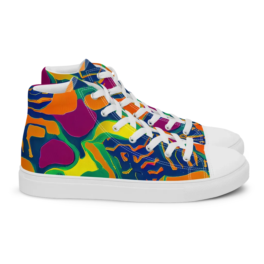 Magma Garden on Women's High Top Canvas Shoes — Right