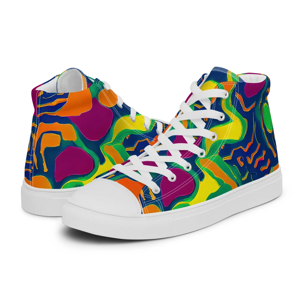 Magma Garden on Women's High Top Canvas Shoes — Left