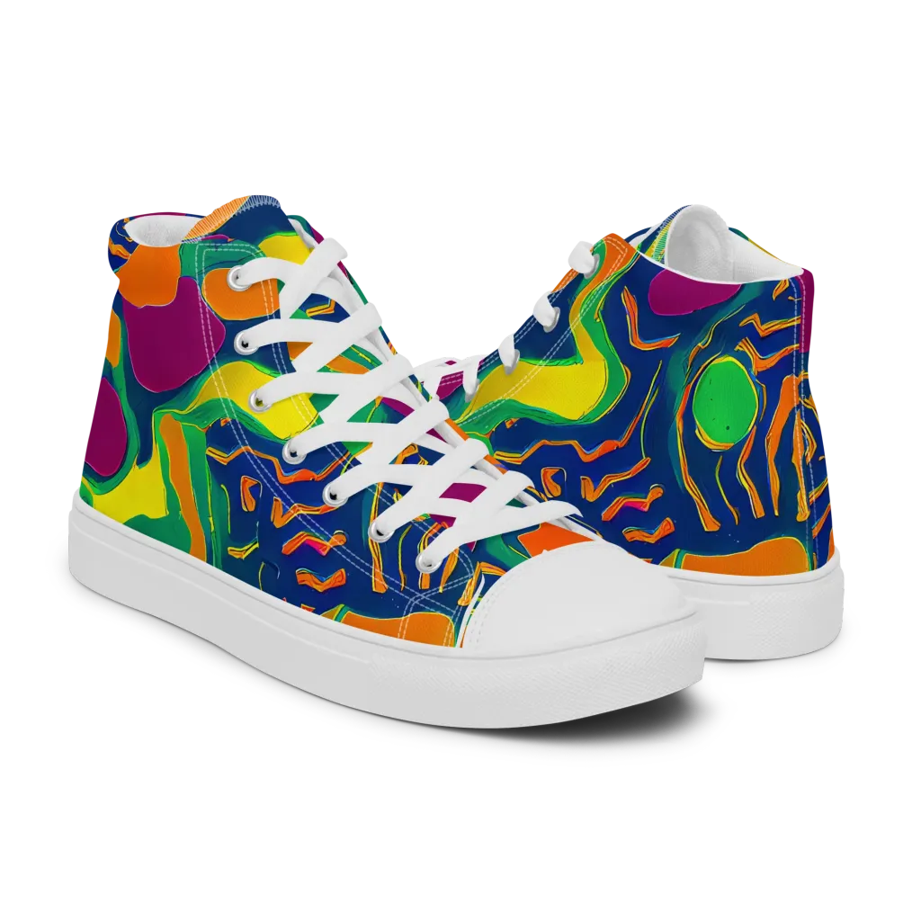 Magma Garden on Women's High Top Canvas Shoes — Right