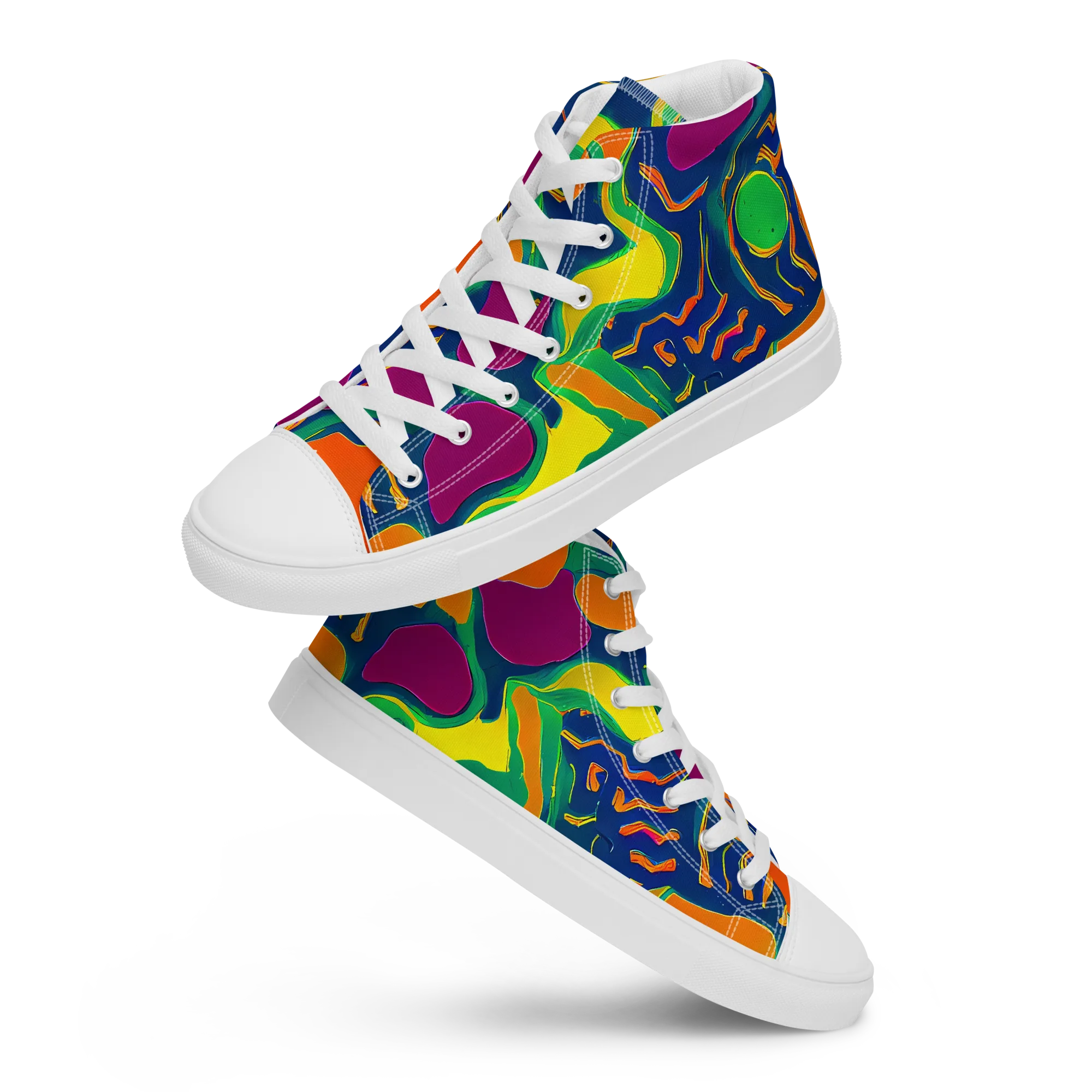 Magma Garden on Women's High Top Canvas Shoes — Front