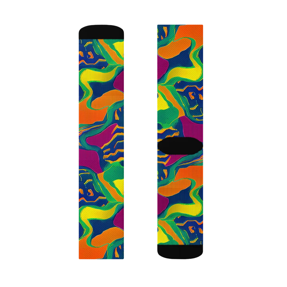 Magma Garden on Socks — Right Sock