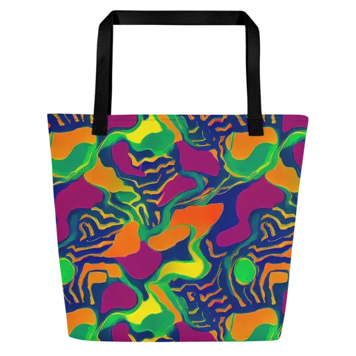 Magma Garden on a Large Tote Bag W/ Pocket