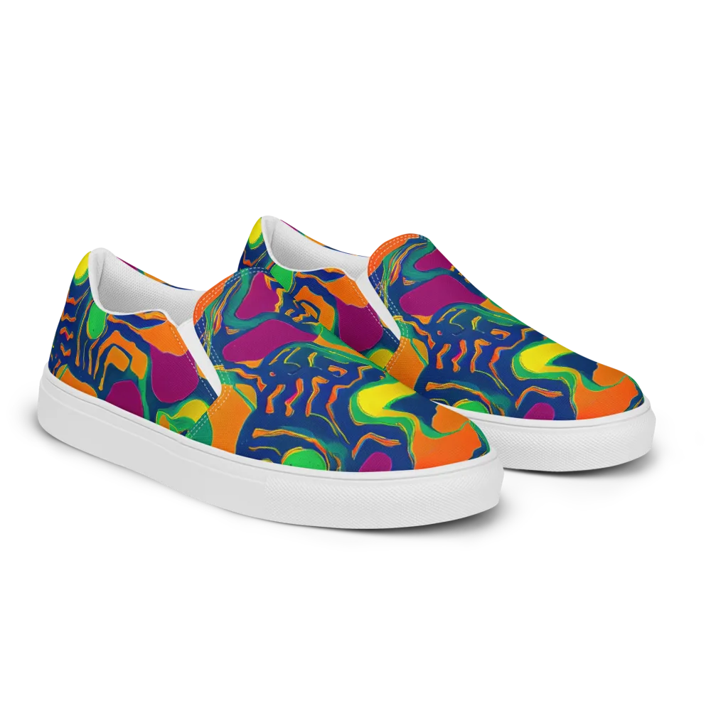 Magma Garden on Women's Slip-On Canvas Shoes — Right Front