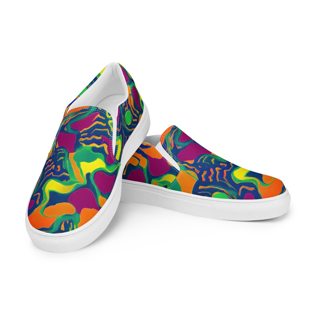 Magma Garden on Women's Slip-On Canvas Shoes — Left Front