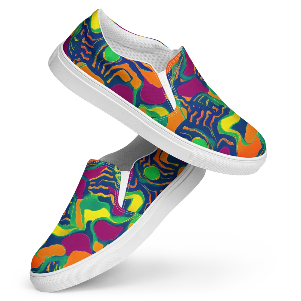 Magma Garden on Women's Slip-On Canvas Shoes — Front
