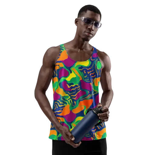 Magma Garden on a Men's Tank Top