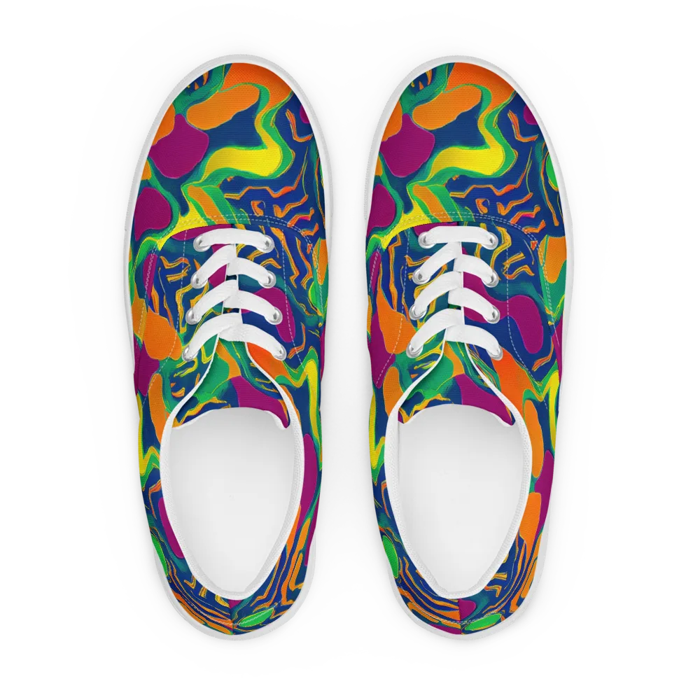 Magma Garden on Men's Lace-Up Canvas Shoes — Front