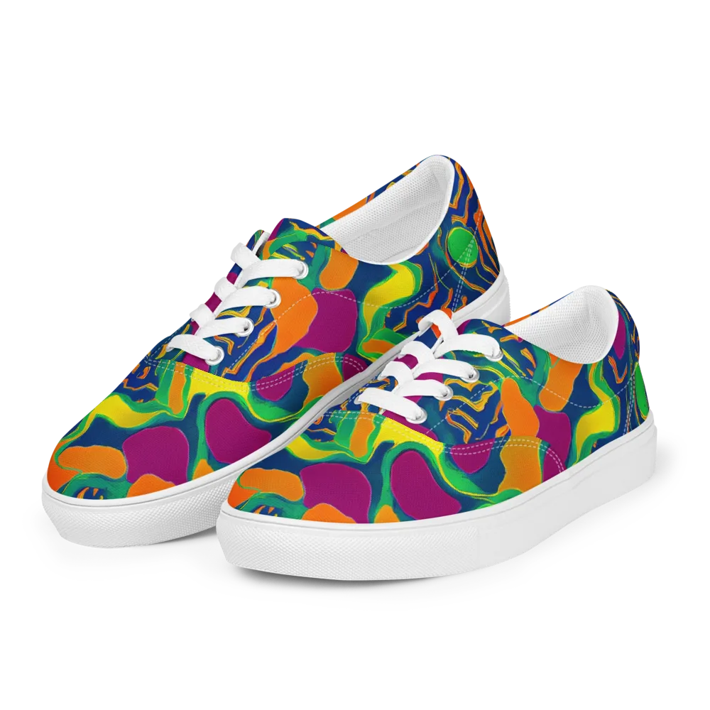 Magma Garden on Men's Lace-Up Canvas Shoes — Left Front