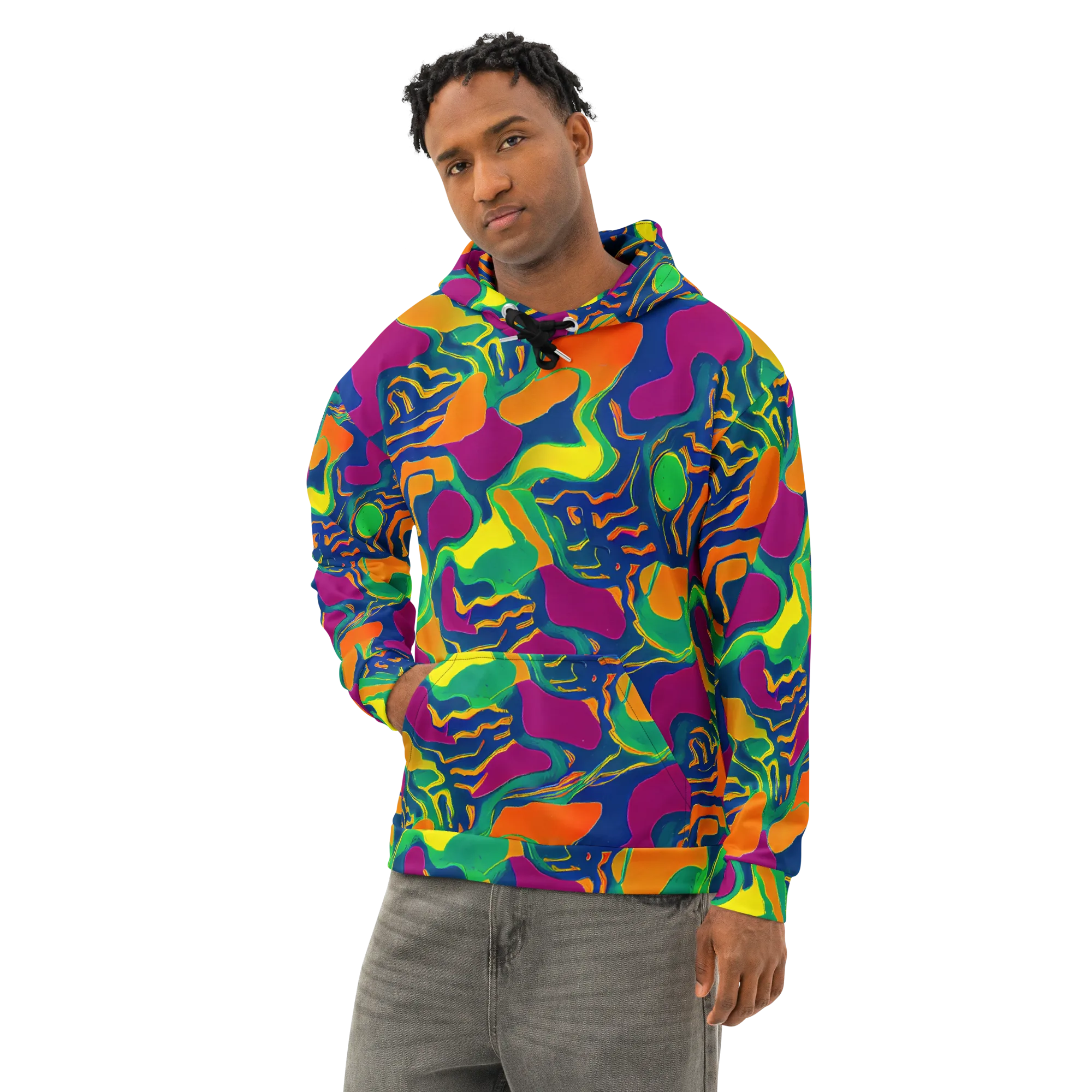 Magma Garden on Cotton Hoodie — Left Front