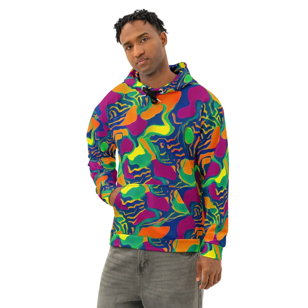 Magma Garden on Cotton Hoodie — Left Front