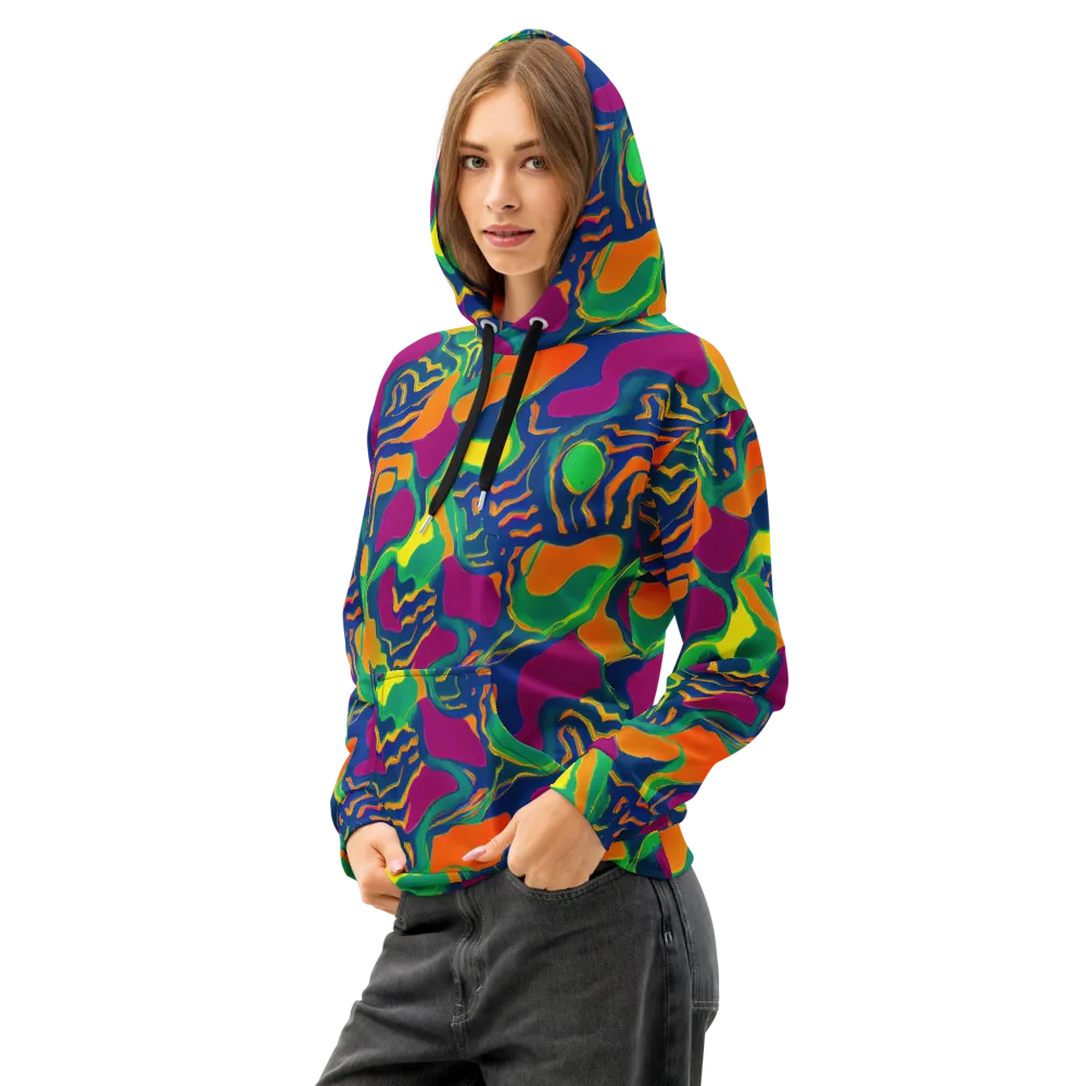 Magma Garden on Cotton Hoodie — Left Front