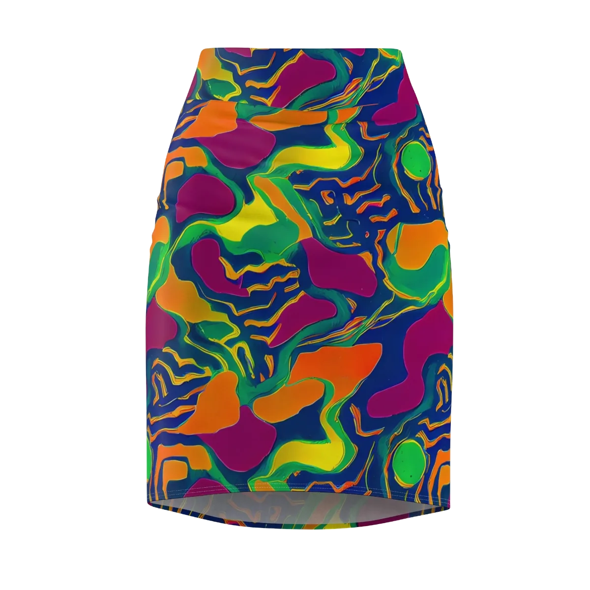 Magma Garden on Pencil Skirt — Front
