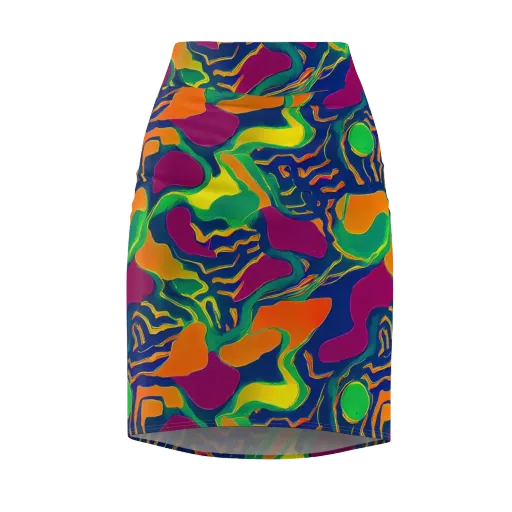 Magma Garden on a Pencil Skirt