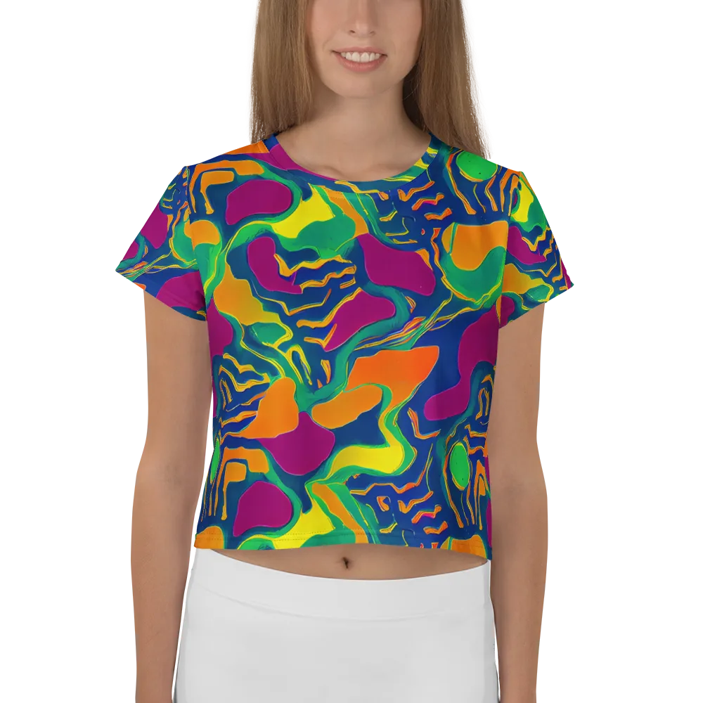 Magma Garden on Crop Tee — Front