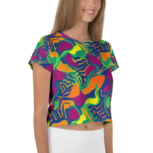 Magma Garden on a Crop Tee