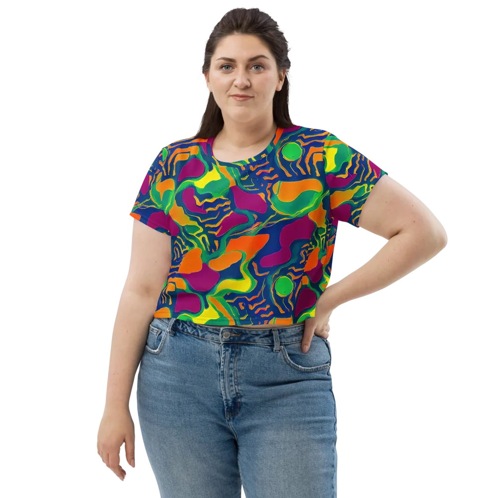 Magma Garden on Crop Tee — Front