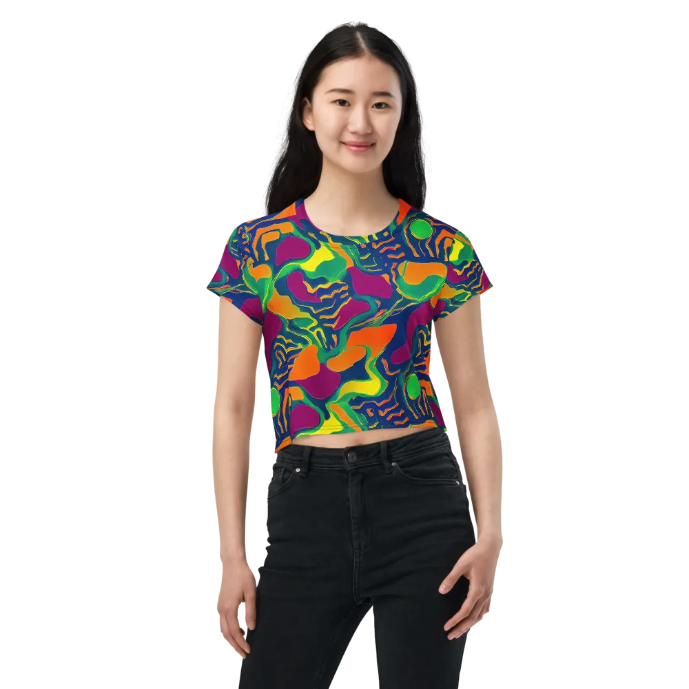 Magma Garden on Crop Tee — Front