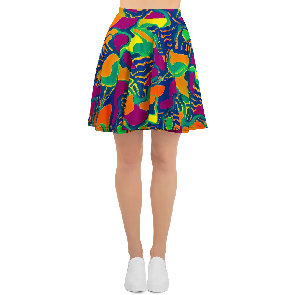 Magma Garden on Skater Skirt — Front
