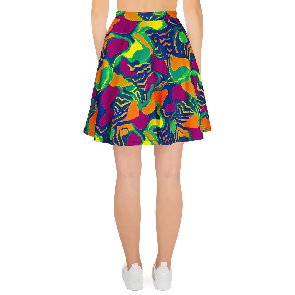 Magma Garden on Skater Skirt — Back