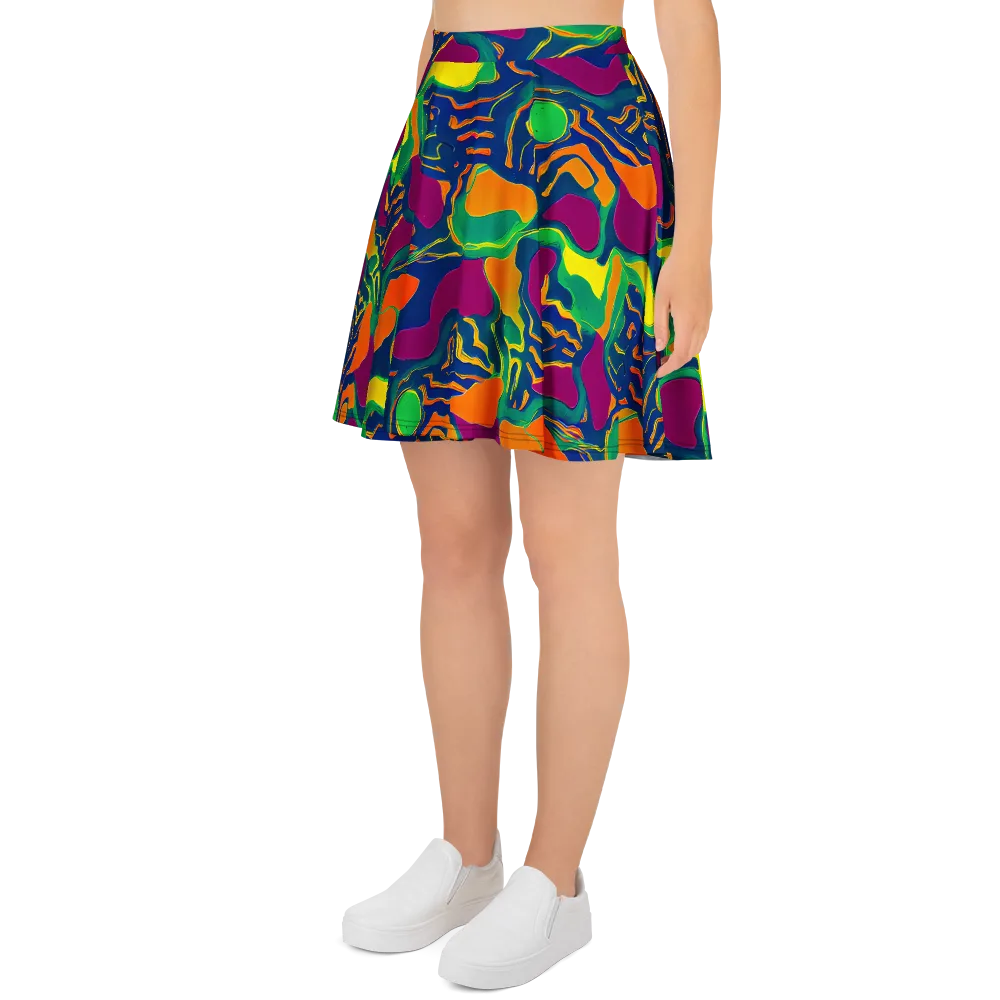 Magma Garden on Skater Skirt — Left