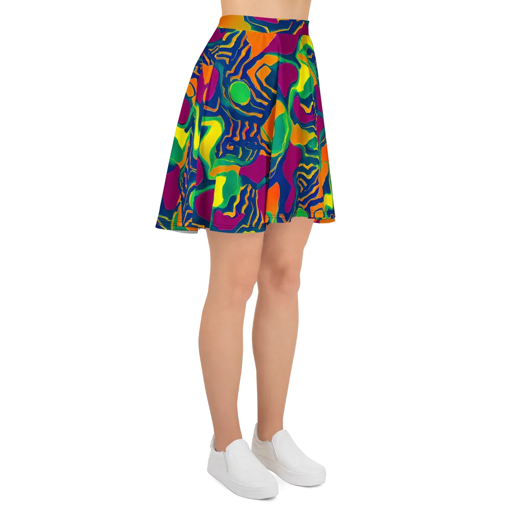 Magma Garden on Skater Skirt — Right
