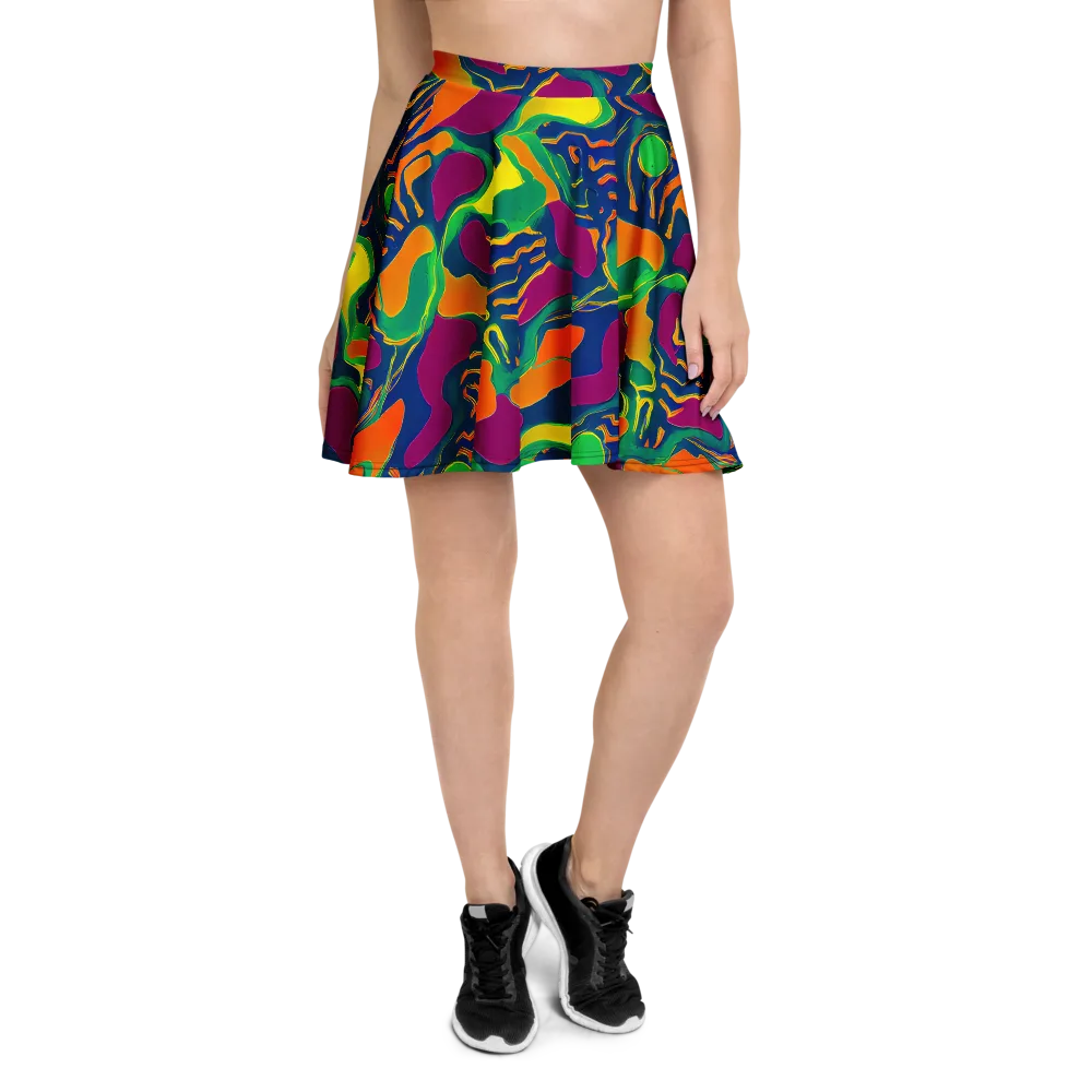 Magma Garden on Skater Skirt — Front