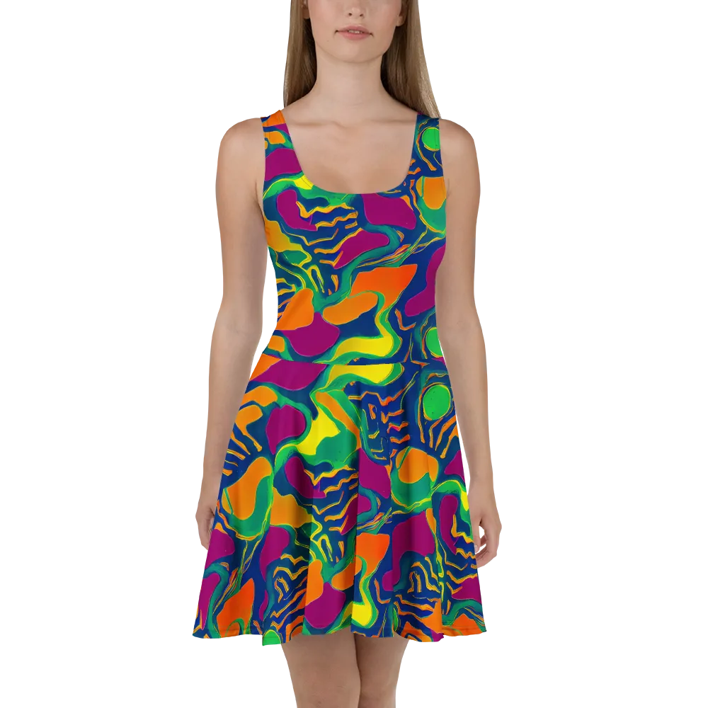 Magma Garden on Skater Dress — Front