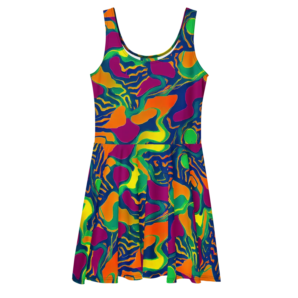 Magma Garden on Skater Dress — Front