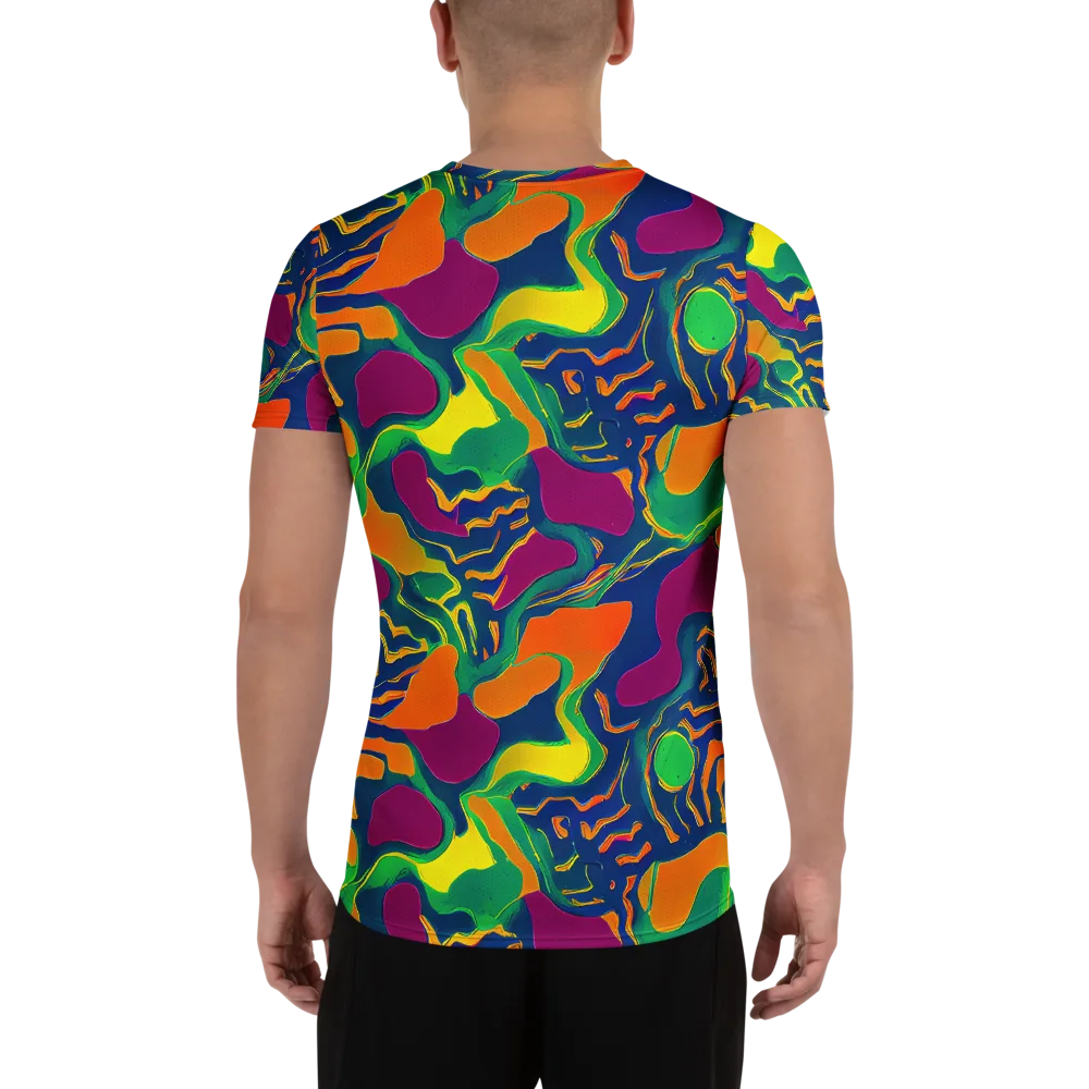Magma Garden on Men's Athletic T-Shirt — Back