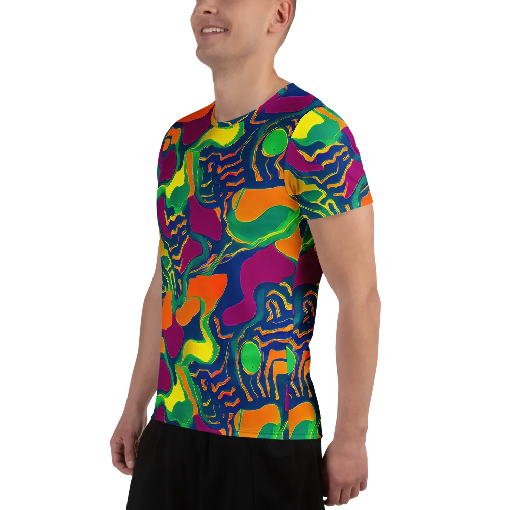 Magma Garden on Men's Athletic T-Shirt — Left