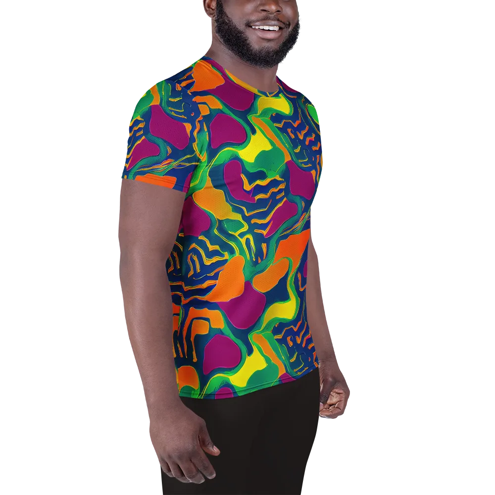 Magma Garden on Men's Athletic T-Shirt — Right