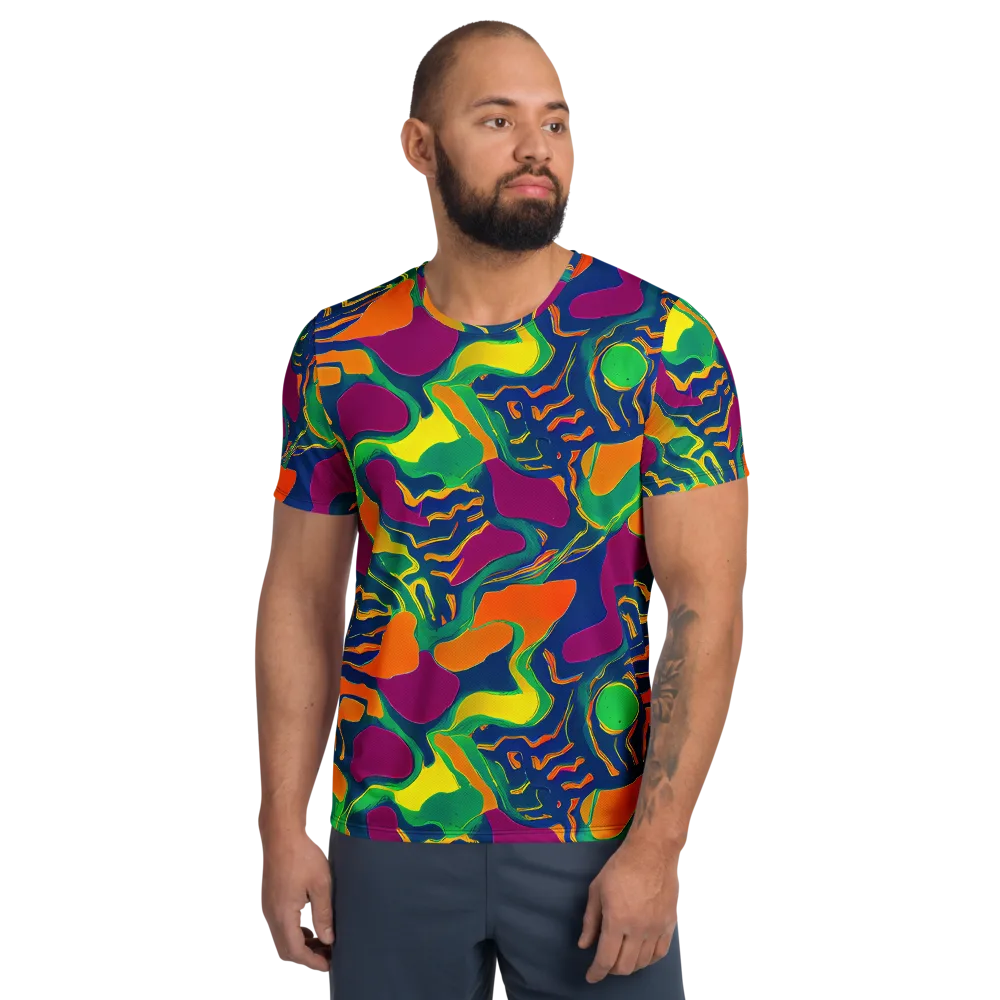 Magma Garden on Men's Athletic T-Shirt — Front