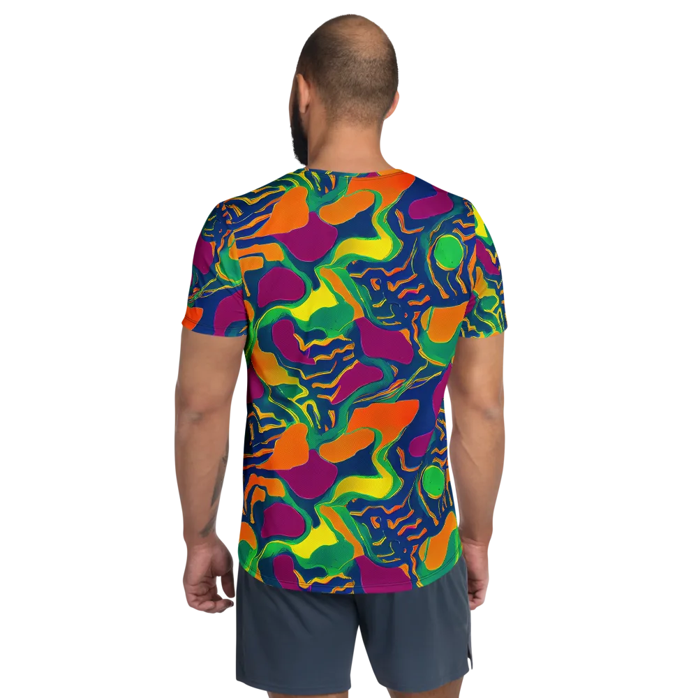 Magma Garden on Men's Athletic T-Shirt — Back