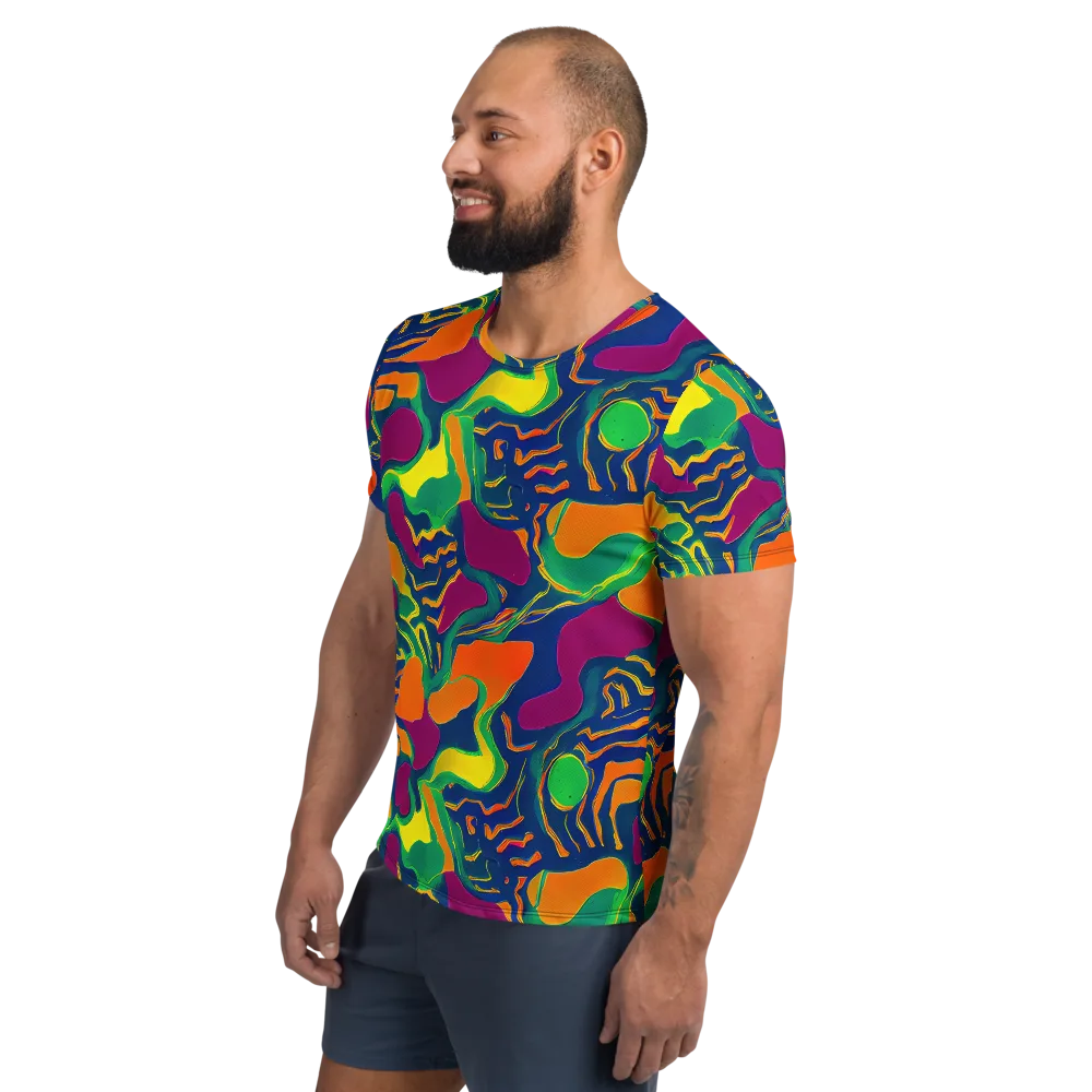Magma Garden on Men's Athletic T-Shirt — Left