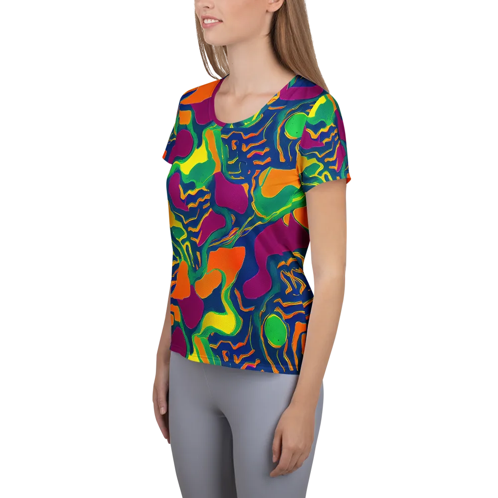 Magma Garden on Women's Athletic T-Shirt — Left