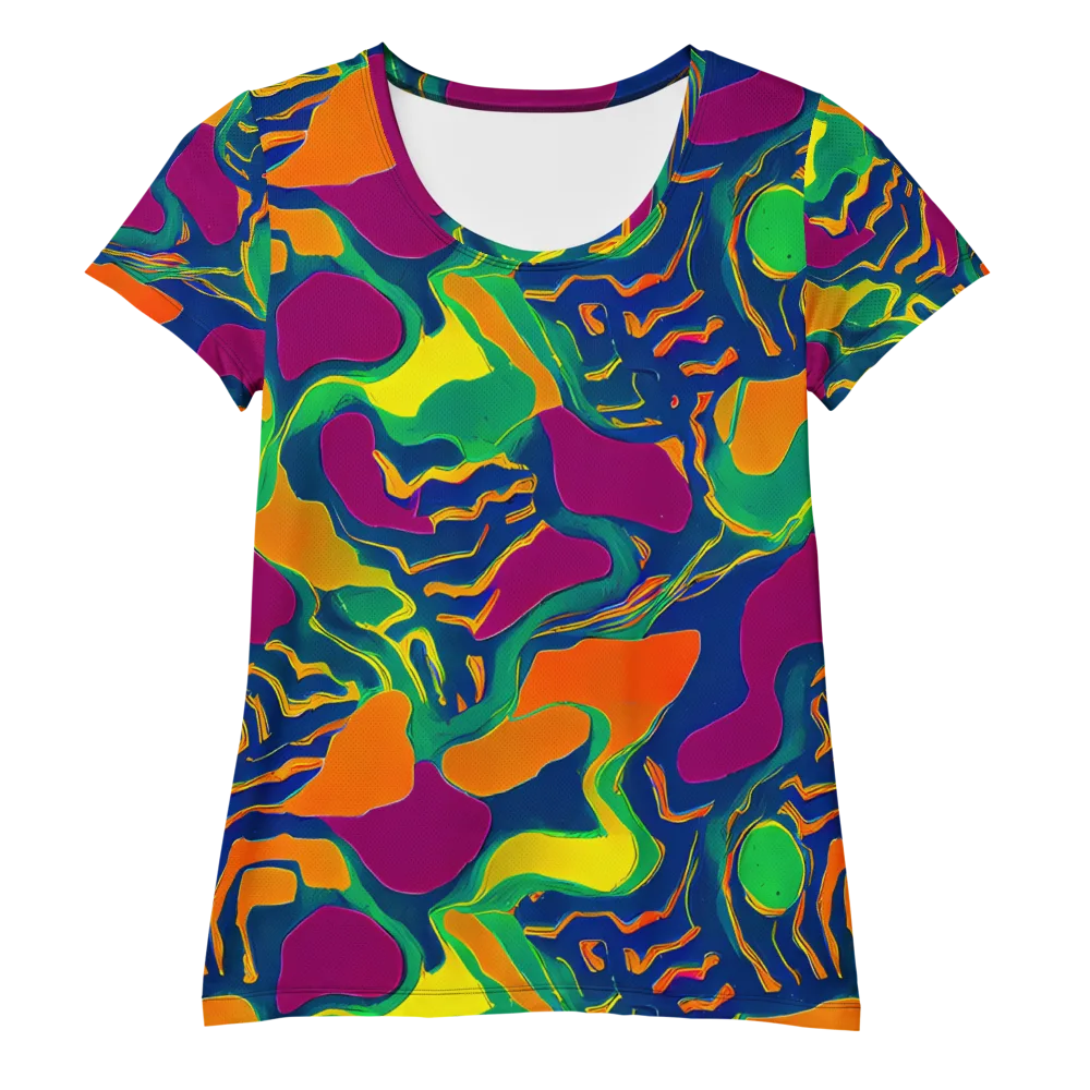 Magma Garden on Women's Athletic T-Shirt — Front