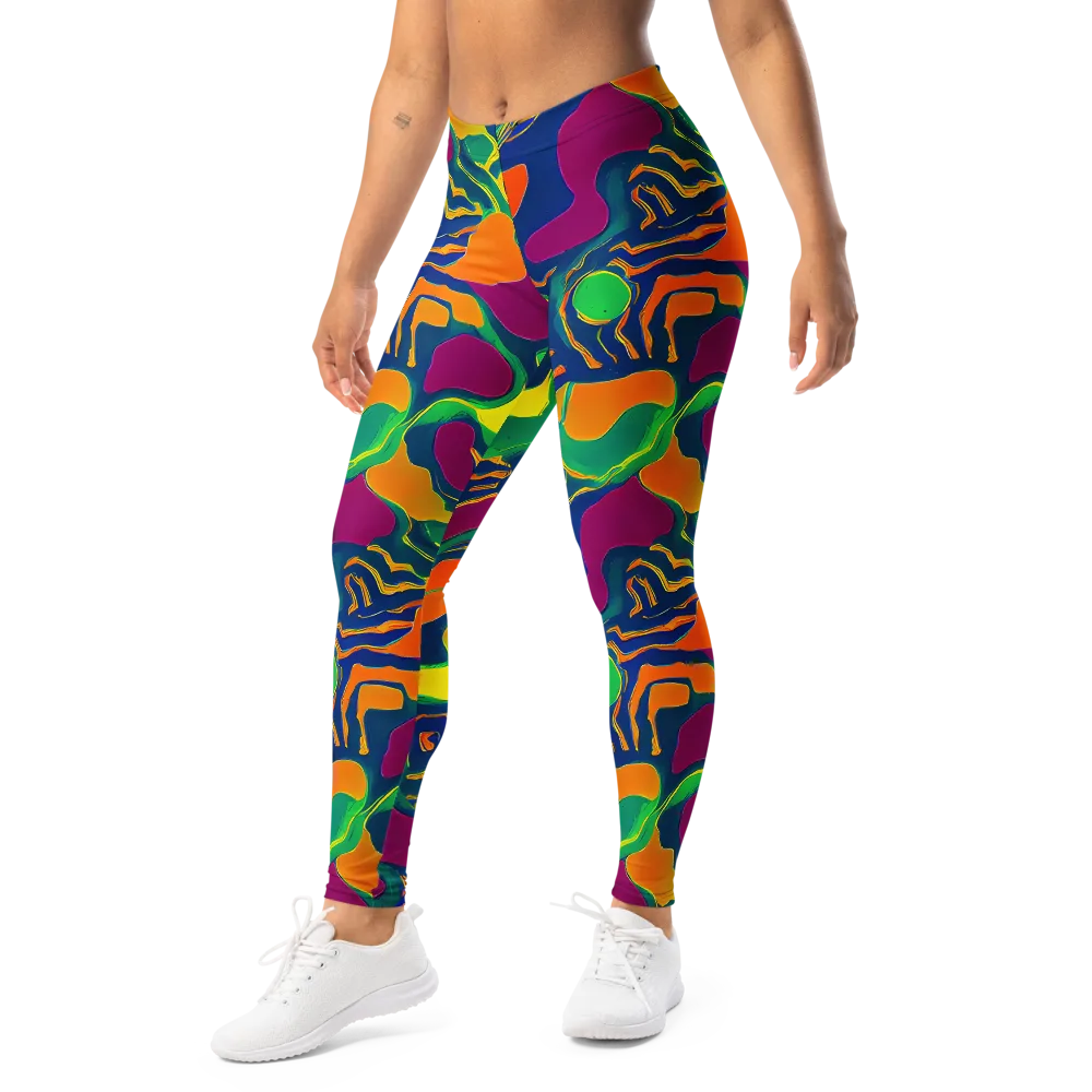 Magma Garden on Leggings — Left Front