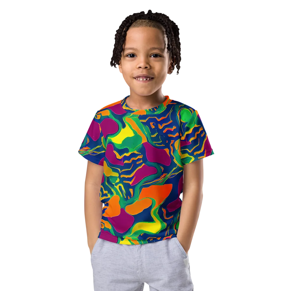 Magma Garden on Kids Crew Neck T-Shirt — Front