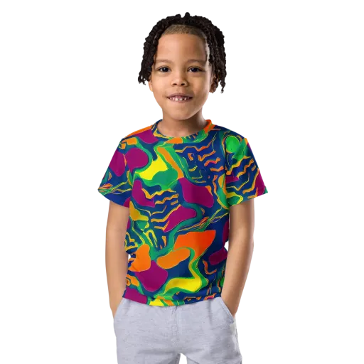 Magma Garden on a Kids Crew Neck T-Shirt